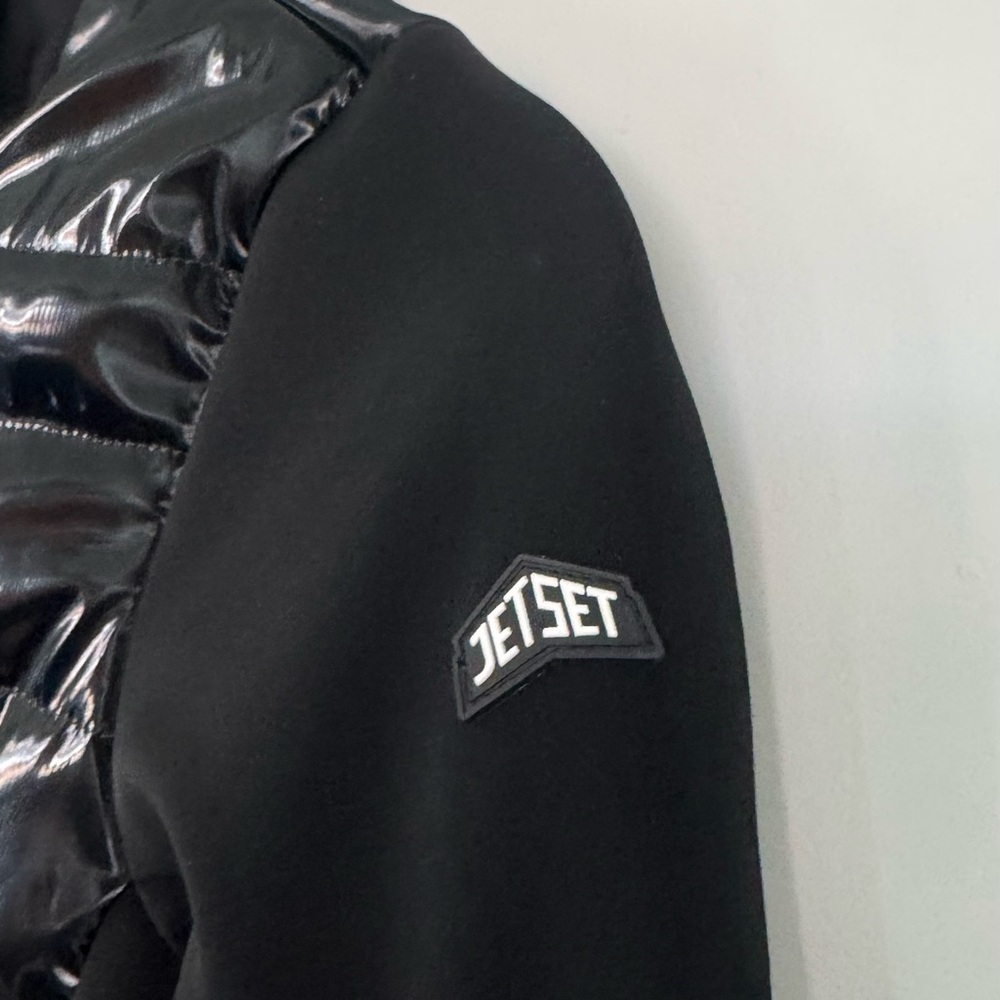 Black Ski Jacket with Gloss Panel - Women - Picture 4 of 4